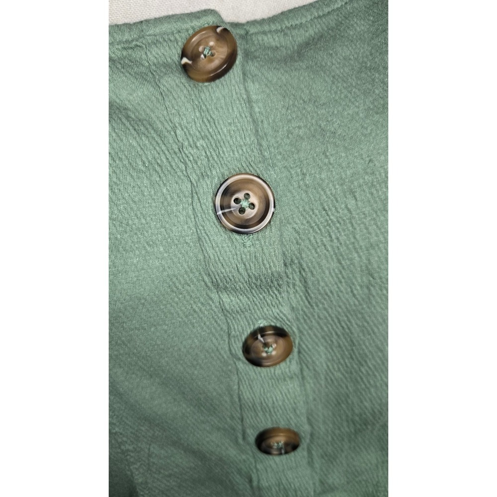 Others Follow Sage Green Button Halter Crop Top Women's Medium Cottagecore Boho - Picture 3 of 8